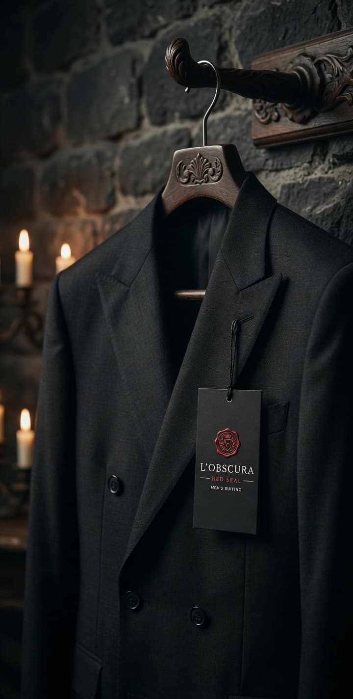 Red Seal hang tag on a black jacket