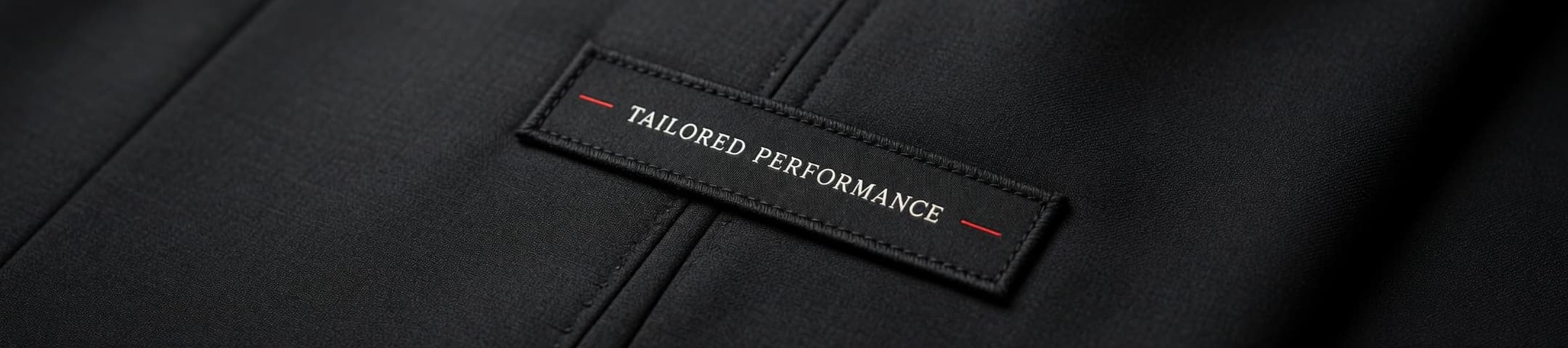 Tailored Performance side tab on a jacket seam