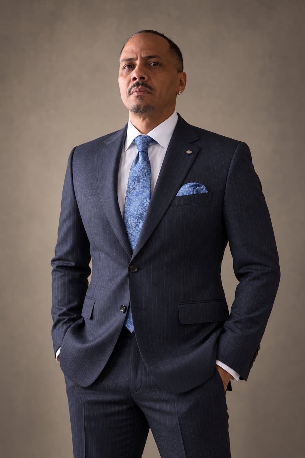 Palisade Striped Navy worn