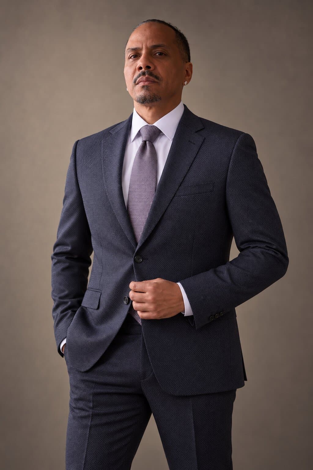 Sterling Navy Textured worn